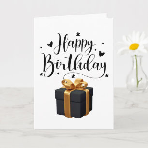 Elegant Happy Greeting Birthday Card