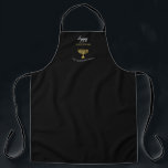 Elegant Happy Hanukkah Golden Menorah Monogram Apron<br><div class="desc">Digital Art by Liliumdes.
Customise it with your details.</div>