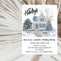 Elegant “Happy Holidays” Winter Party