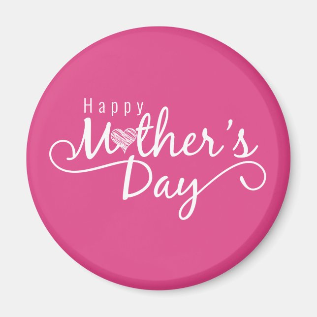 Elegant Happy Mother's Day Calligraphy | Magnet (Front)