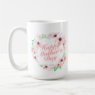 Elegant Happy Mother's Day Floral   Classic Mug