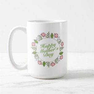 Elegant Happy Mother's Day Floral   Classic Mug