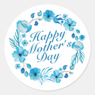 Elegant Happy Mother's Day Floral Sticker Seal