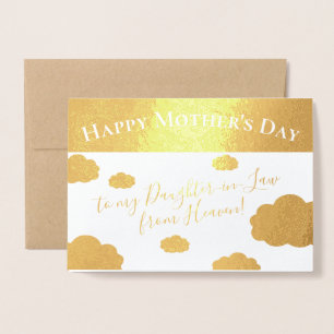 Elegant Happy Mother's Day for Daughter-in-Law Foil Card