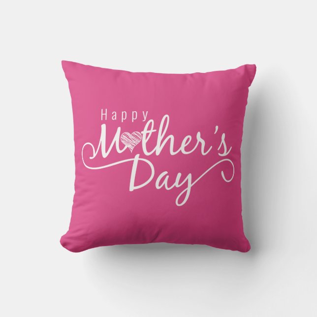 Elegant Happy Mother's Day | Throw Pillow (Front)