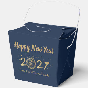 Elegant Happy New Year 2027 Custom Fortune Favour Box