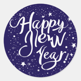Elegant "Happy New Year" Celebration Sticker