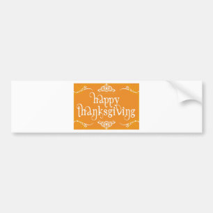 elegant happy thanksgiving bumper sticker