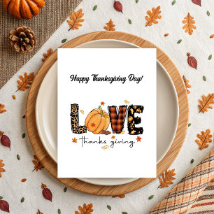 Elegant Happy Thanksgiving Day  Postcard