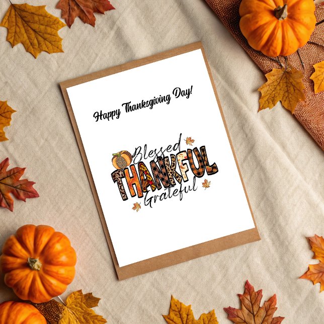 Elegant Happy Thanksgiving Day  Postcard (Elegant Happy Thanksgiving Day Postcard)