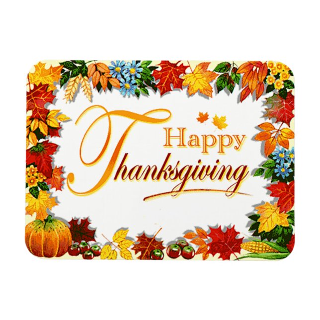 Elegant Happy Thanksgiving Greetings Magnet (Horizontal)