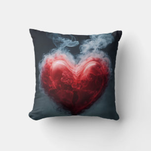 Elegant Harmony: Black and Red a crane chinnese Cushion