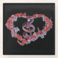 Elegant Harmony: Love Heart Music Symbol