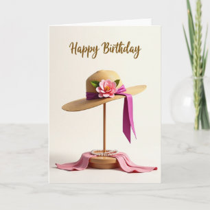 Elegant Hat Birthday Card