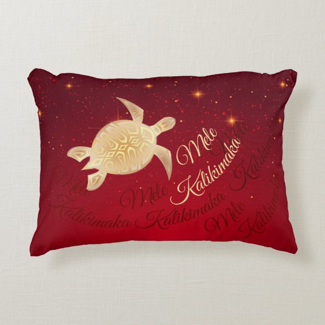 Elegant Hawaiian Christmas Decorative Cushion (Front)