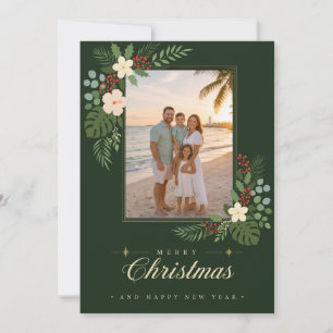 Elegant Hawaiian Christmas Holiday Photo Card