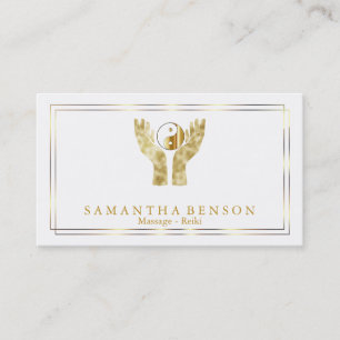 Elegant Healing Hands Yin Yang symbol  Business Card