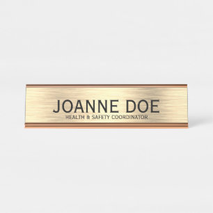 Elegant Health & Safety Coordinator Desk Name Plate