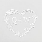 Elegant Heart Branch & Leaves Couples Monogram