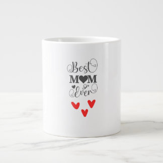 Elegant Heart & Butterfly Design for Mother’s Day Large Coffee Mug