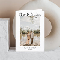 Elegant Heart Calligraphy Photo Wedding