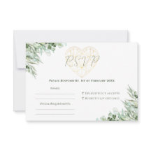 Elegant Heart Eucalyptus Foliage Formal Wedding