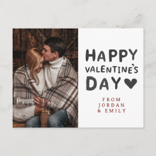 Elegant Heart Happy Valentine's Day Photo Holiday Postcard