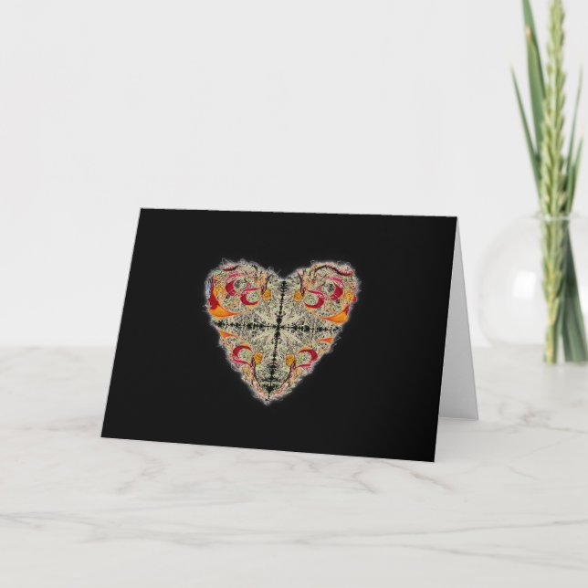 Elegant Heart Holiday Card (Front)