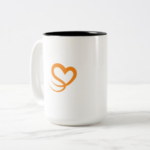 Elegant Heart Logo Coffee Mug Minimalist Women's
