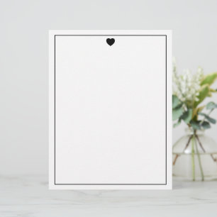 Elegant Heart Mark Letterhead Stylish Office Paper