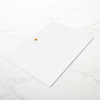Elegant Heart Real Gold Foil Stationery Note Card