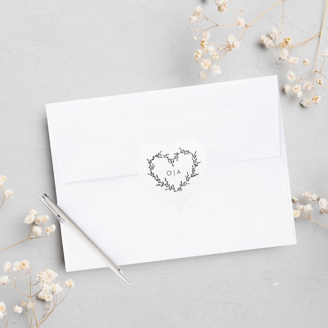 Elegant Heart Script Wedding Heart Sticker (Creator Uploaded)