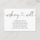 Elegant Heart Script Wishing Well Wedding Enclosure Card<br><div class="desc">This elegant heart script wishing well enclosure card can be personalised with your special message and names. Designed by Thisisnotme©</div>