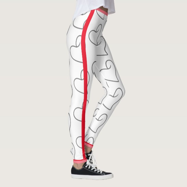 Elegant Heart Shape Design Leggings (Right)