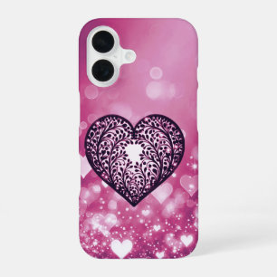 Elegant Heart Silhouette iPhone 16 Case