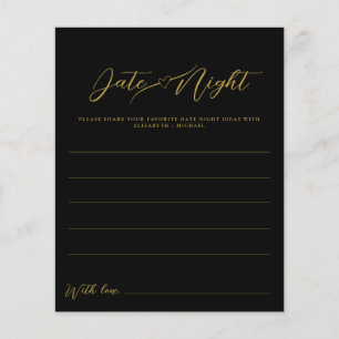 Elegant Heart Swash Calligraphy Date Night Idea Flyer