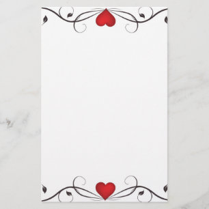 Elegant Heart Tattoo Stationary Stationery