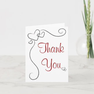 Elegant Heart Thank You Card