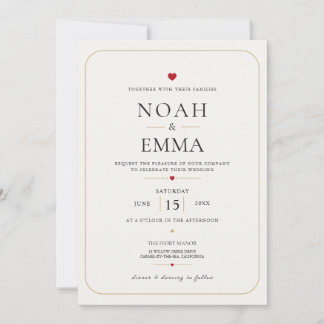 Elegant Heart Wedding Invitation