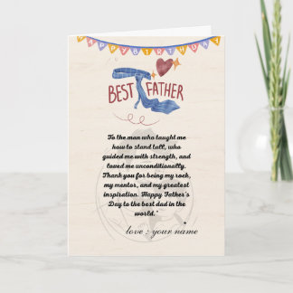 Elegant Heartfelt Father's Day Card Template