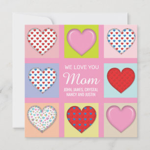 Elegant Heartful Mother’s Day Design Holiday Card