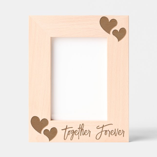 Elegant Hearts With Custom Text  Etched Frames (Front)