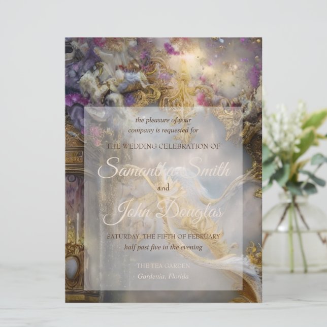 Elegant Heavenly Gold Gate, Gold Text (Standing Front)
