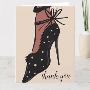  Elegant Heel Beauty Fashionista Blogger  Thank You Card