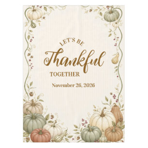 Elegant Heirloom Pumpkin Thanksgiving Tablecloth