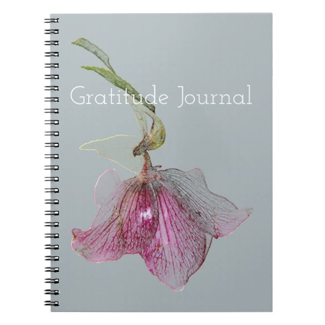 Elegant Hellebore Flower Floral Print Notebook (Front)