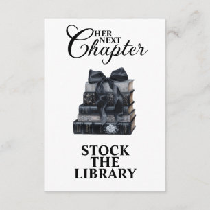 Elegant Her Next Chapter Bookish Bridal Shower  Enclosure Card