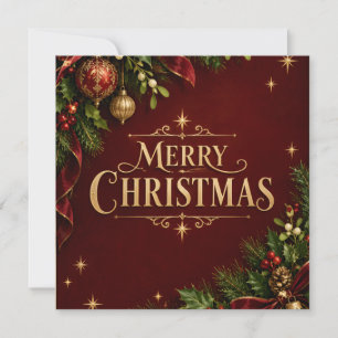 Elegant Heritage Christmas, Vintage Botanical new Invitation