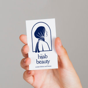 Elegant Hijab Logo Minimalist Muslim Islamic Business Card