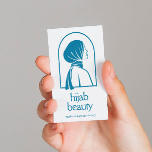 Elegant Hijab Logo Minimalist Muslim Islamic Business Card